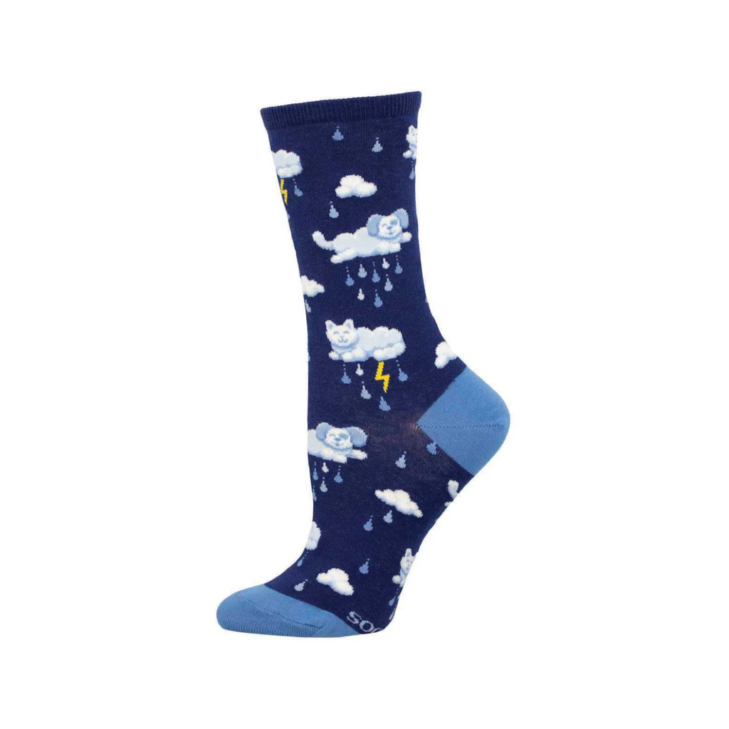 Raining Cats And Dogs Crew Socks - Womens Socksmith Apparel & Accessories - Socks - Adult - Womens