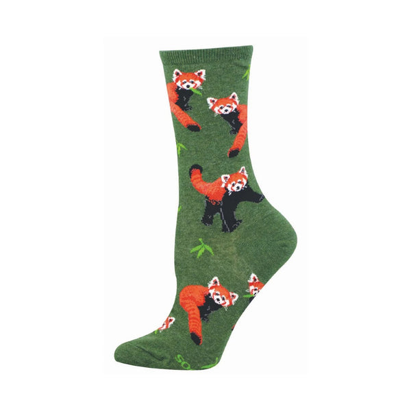 Red Pandamonium Crew Socks - Womens Socksmith Apparel & Accessories - Socks - Adult - Womens