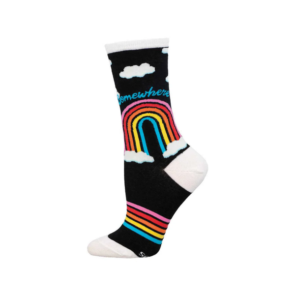 Somewhere Over The Rainbow Crew Socks - Womens Socksmith Apparel & Accessories - Socks - Adult - Womens