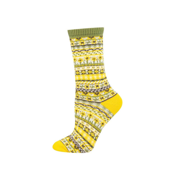 Sunflower Sweater Socks - Womens Socksmith Apparel & Accessories - Socks - Adult - Womens