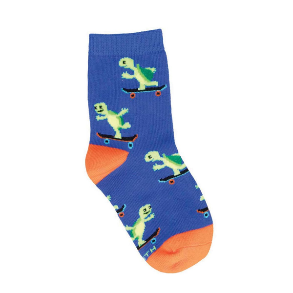 2-4 YRS Give 'Em Shell Skateboarding Turtle Crew Socks - Kids Socksmith Apparel & Accessories - Socks - Baby & Kids - Kids