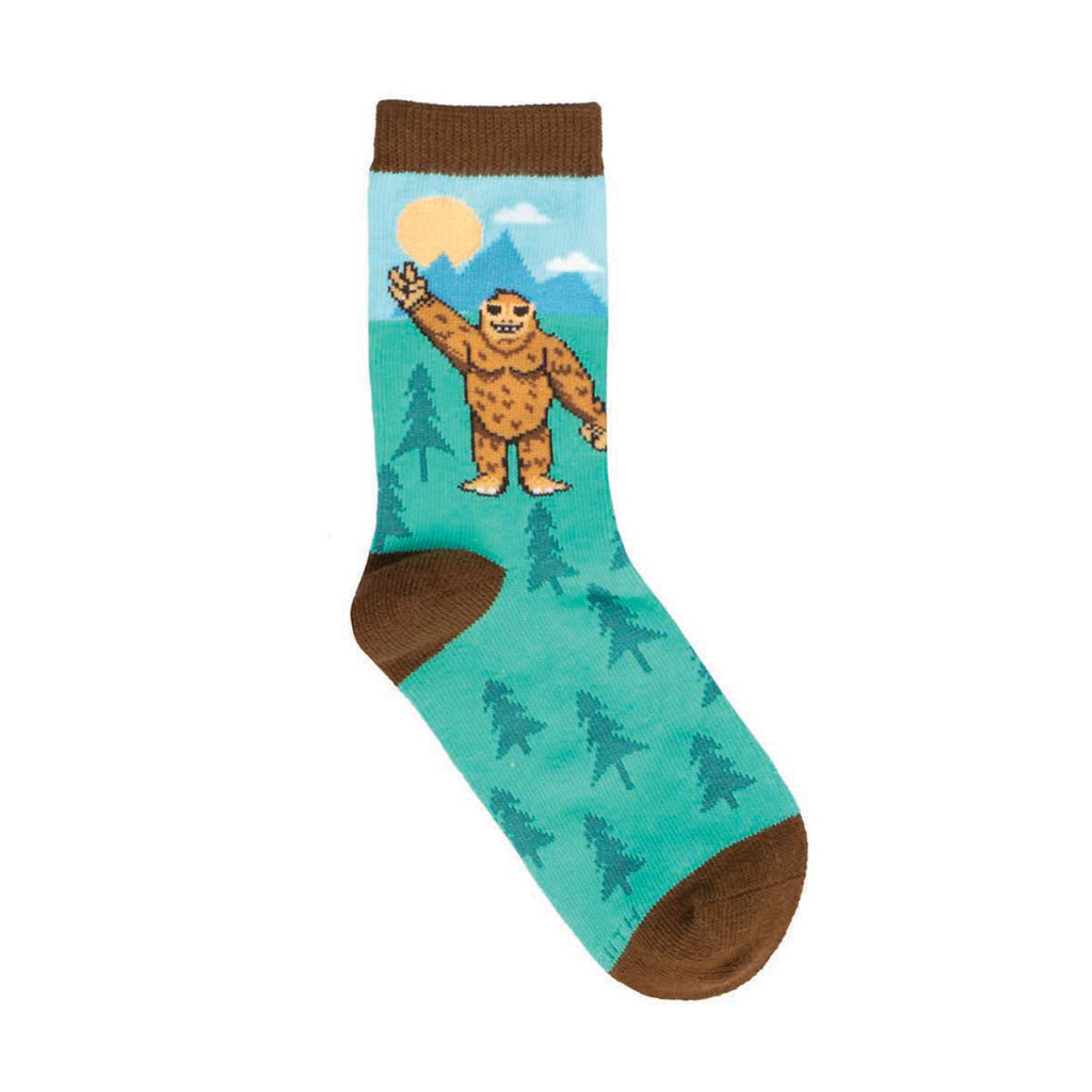 4-7 YRS Peace Out Bigfoot Crew Socks - Kids Socksmith Apparel & Accessories - Socks - Baby & Kids - Kids