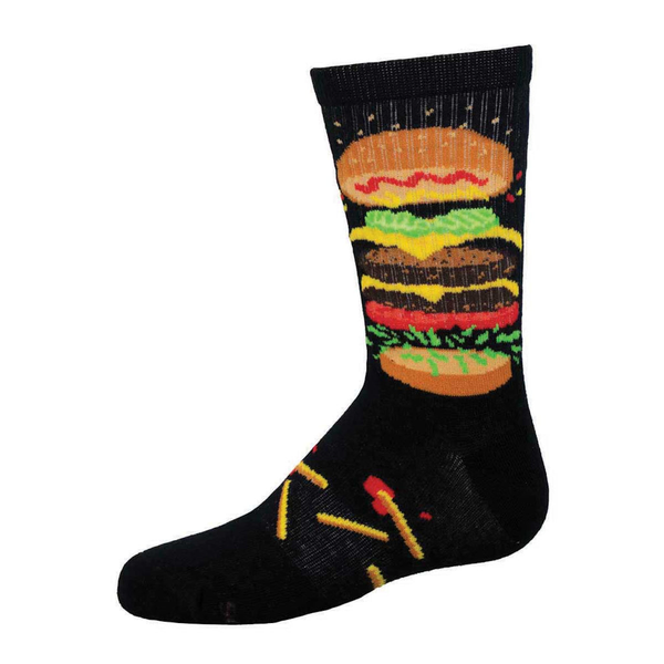 Not So Shabby Patty Hamburger Active Youth Crew Socks - Kids Socksmith Apparel & Accessories - Socks - Baby & Kids - Kids