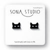 Black Cat Creepin' Earrings Sona Studio Jewelry - Earrings