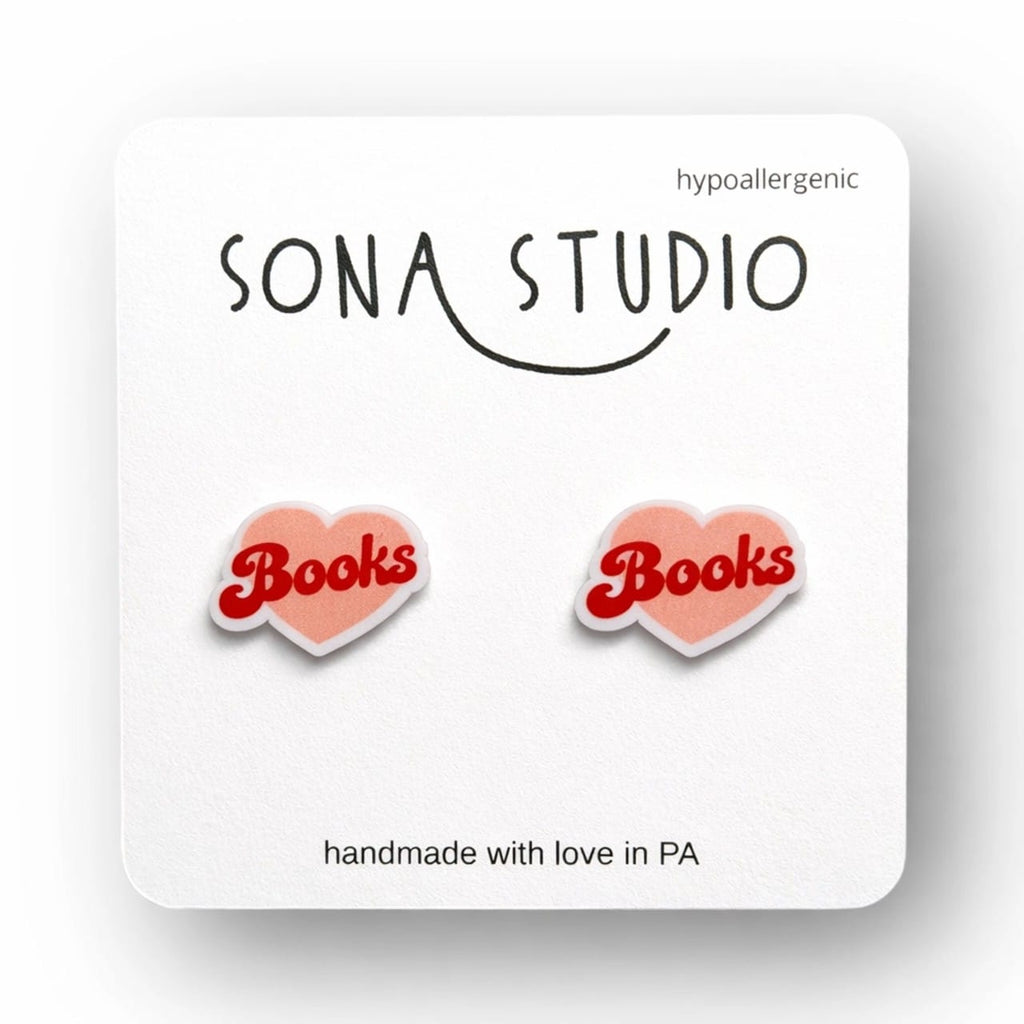 Book Lover Earrings Sona Studio Jewelry - Earrings