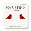 Cardinal Bird Earrings Sona Studio Jewelry - Earrings