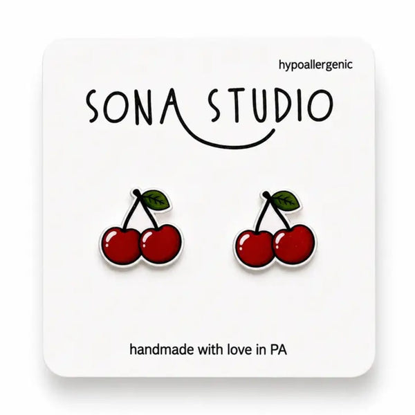 Cherry Earrings Sona Studio Jewelry - Earrings