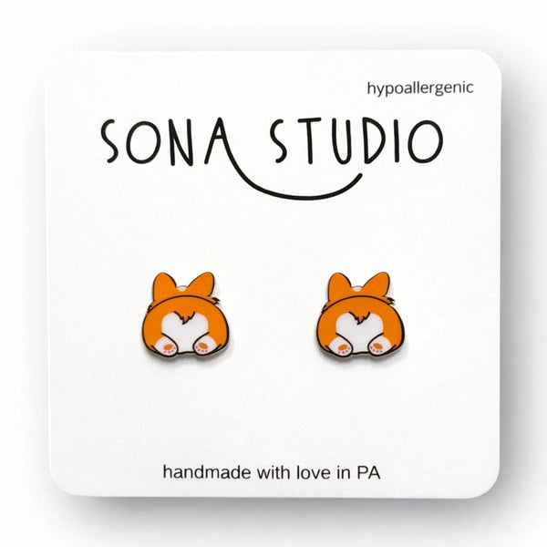 Corgi Butt Earrings Sona Studio Jewelry - Earrings