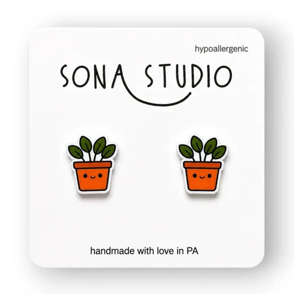 Happy Plant Earrings Sona Studio Jewelry - Earrings