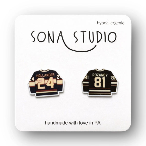 Heated Jersey Earrings Sona Studio Jewelry - Earrings