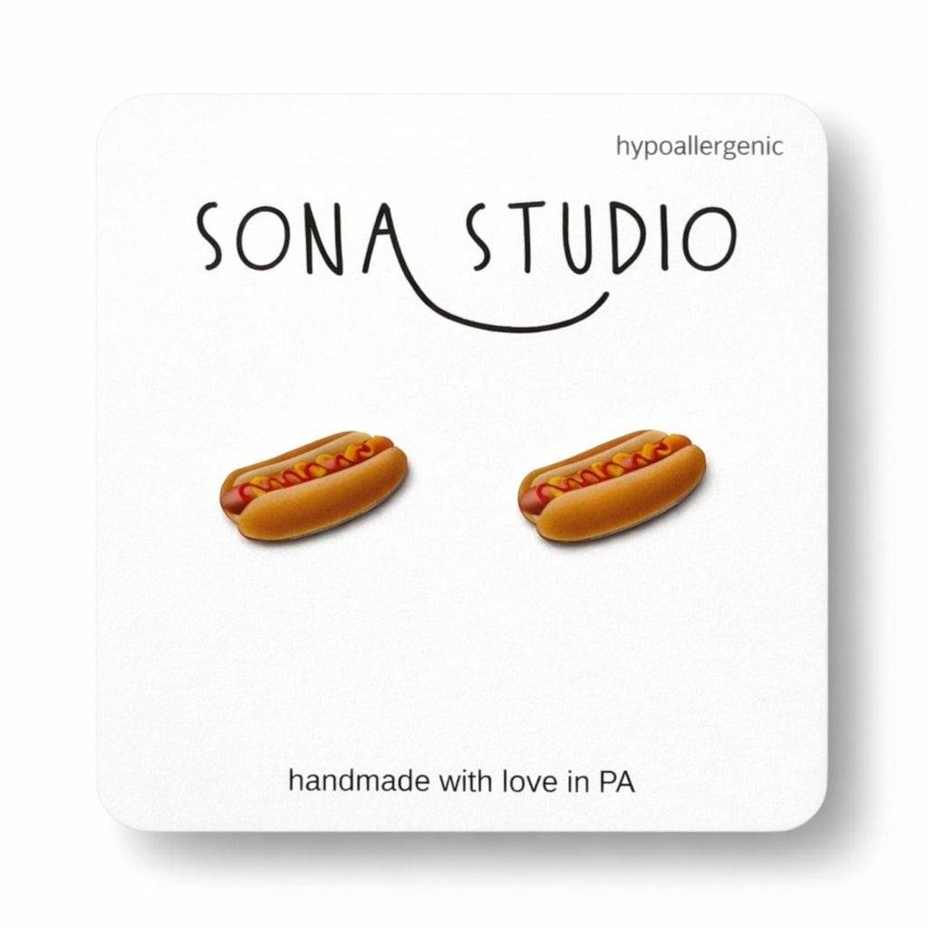 Hot Dog Earrings Sona Studio Jewelry - Earrings