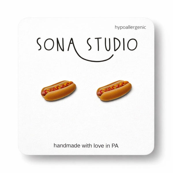 Hot Dog Earrings Sona Studio Jewelry - Earrings