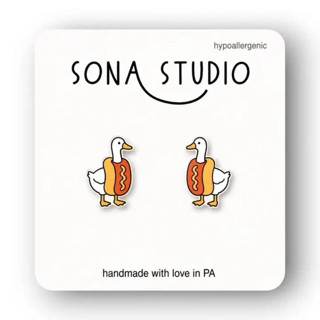 Hotdog Goose Earrings Sona Studio Jewelry - Earrings