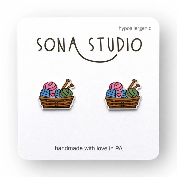 Knit With Love Earrings Sona Studio Jewelry - Earrings