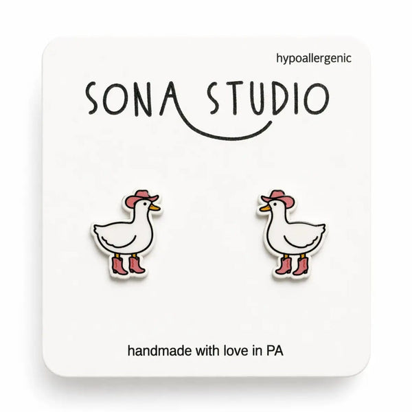 Let's Go Goose Earrings Sona Studio Jewelry - Earrings