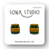 Pickle Jar Earrings Sona Studio Jewelry - Earrings