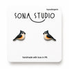 Tufted Titmouse Bird Earrings Sona Studio Jewelry - Earrings