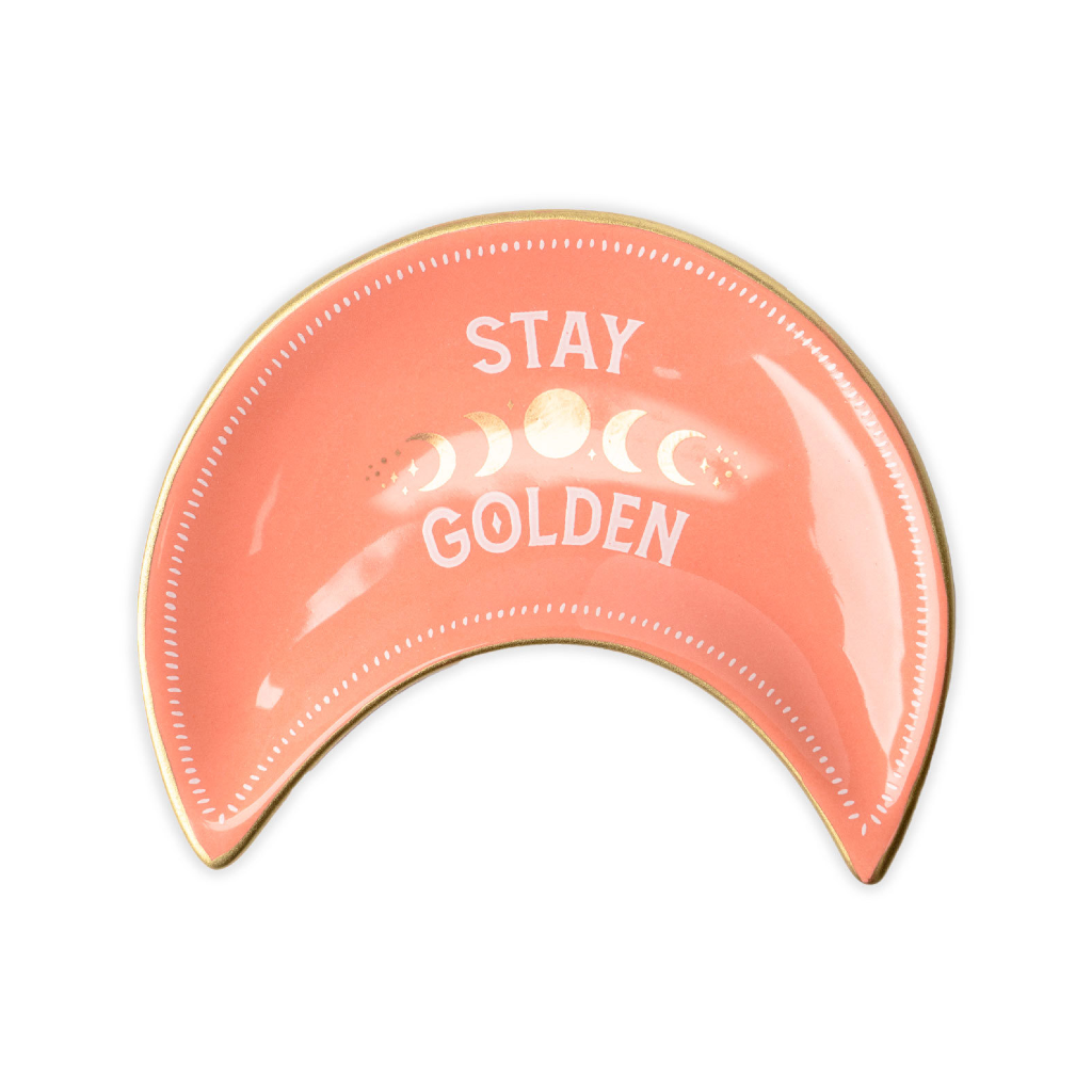Stay Golden Sparkly Things Jewelry Dish Soul Stacks Home - Decorative Trays, Plates, & Bowls