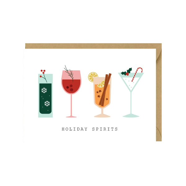Mini Holiday Spirits Holiday Card - Boxed Set Spaghetti & Meatballs Cards - Boxed Cards - Holiday