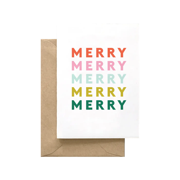 Merry Merry Merry Christmas Card Spaghetti & Meatballs Cards - Holiday - Christmas