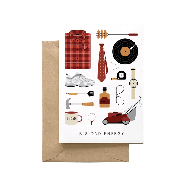 Big Dad Energy Father's Day Card Spaghetti & Meatballs Cards - Holiday - Father's Day