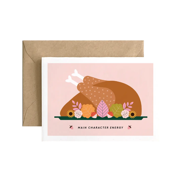 Main Character Energy Thanksgiving Card Spaghetti & Meatballs Cards - Holiday - Thanksgiving