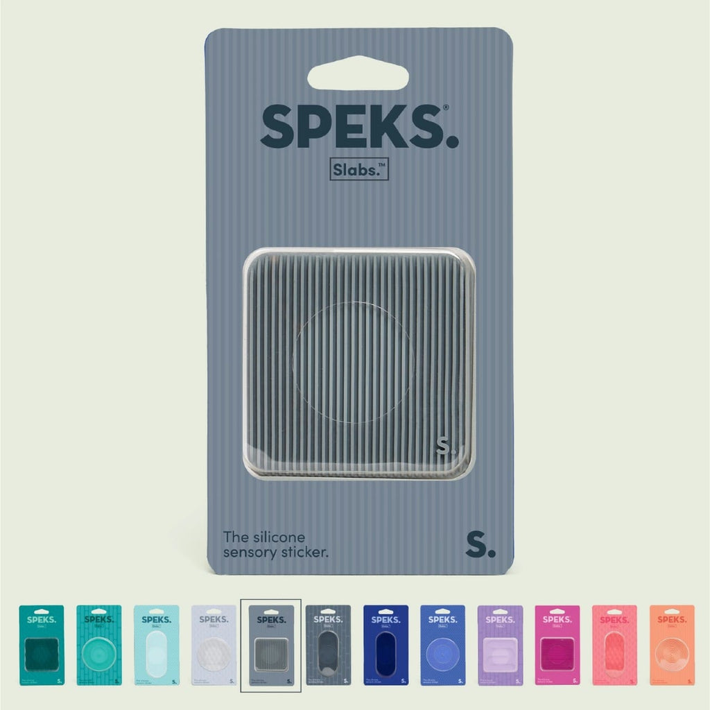 Groove Gray Slabs Silicone Sensory Sticker Speks Toys & Games - Fidget Toys