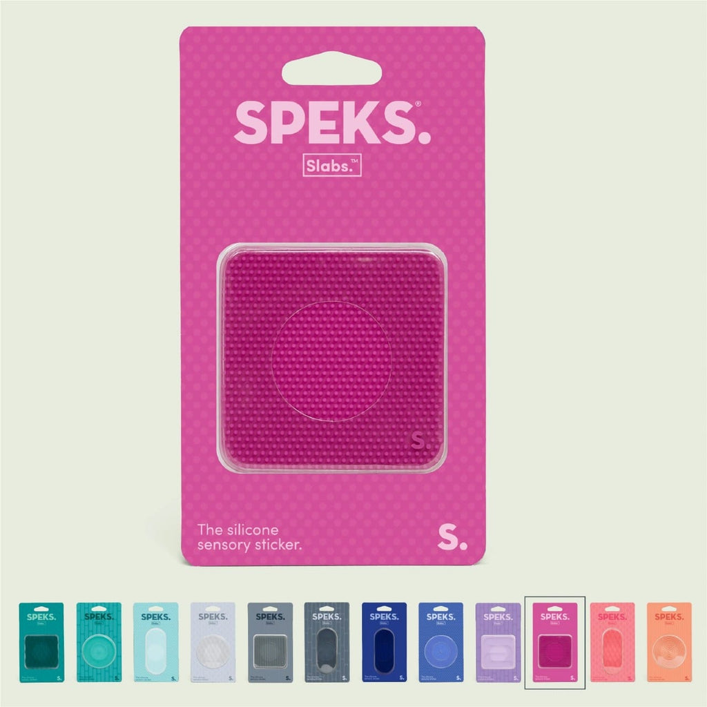 Static Pink Slabs Silicone Sensory Sticker Speks Toys & Games - Fidget Toys