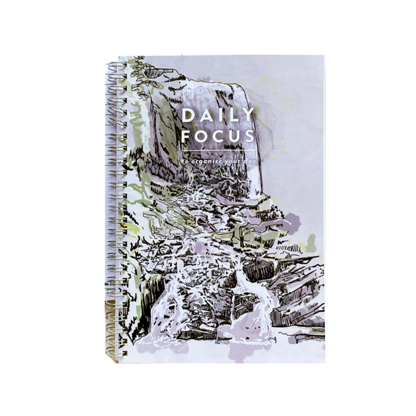 Daily Focus Waterfall Notebook Steel Petal Press Books - Blank Notebooks & Journals