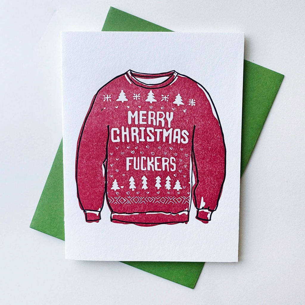 Sweater Christmas Card Steel Petal Press Cards - Holiday - Christmas