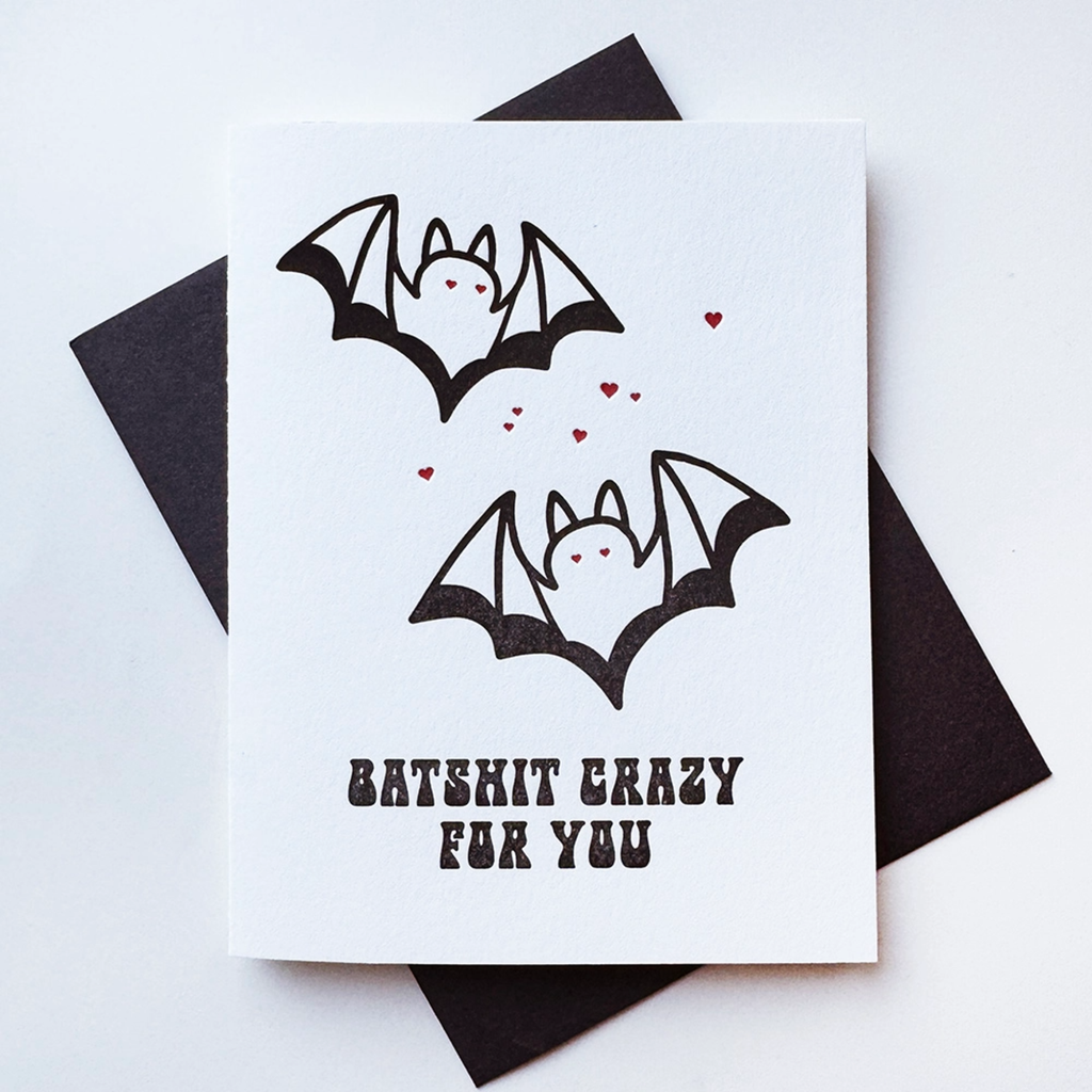 Batshit Crazy For You Love Card Steel Petal Press Cards - Love