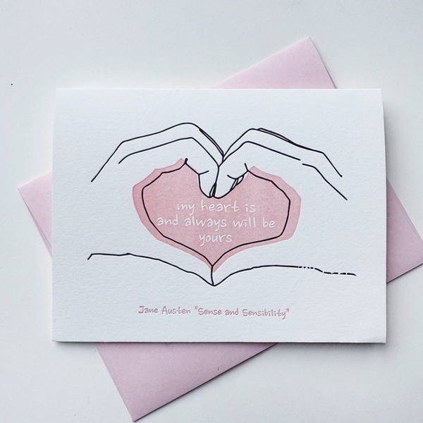 My Heart Is Yours Love Card Steel Petal Press Cards - Love