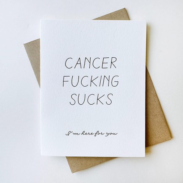 Cancer Sucks Sympathy Card Steel Petal Press Cards - Sympathy