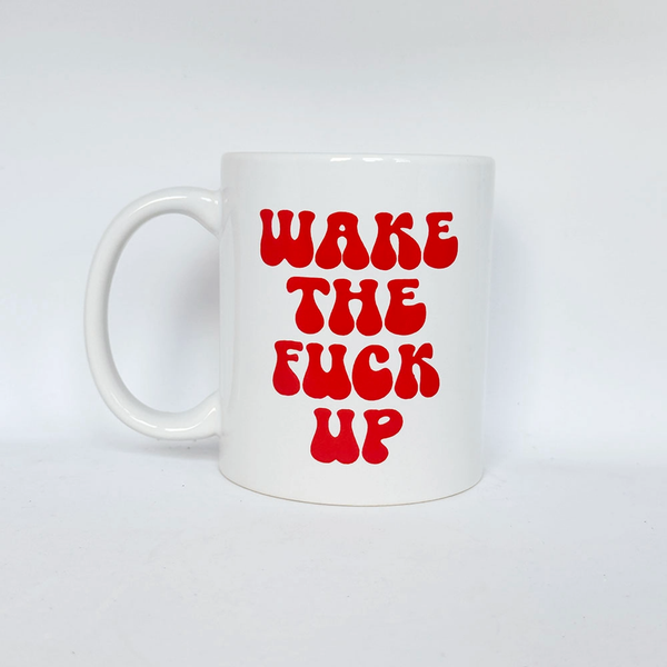 Wake Up Mug Steel Petal Press Home - Mugs & Glasses