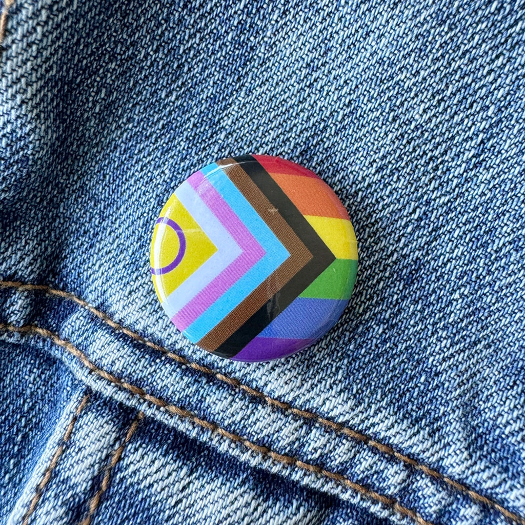 Pride Round Button Steel Petal Press Impulse - Pinback Buttons