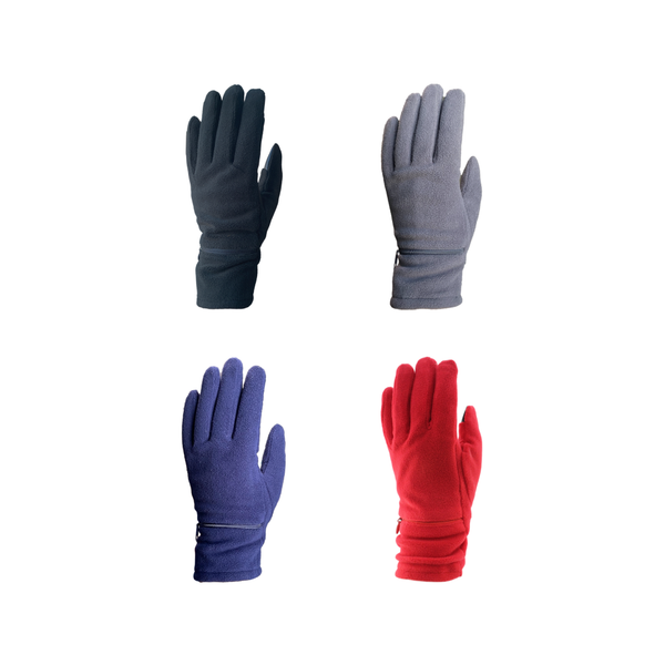 Fleece Lined Zipper Pocket Touch Enabled Gloves - Adult Sterling Glove Apparel & Accessories - Winter - Adult - Gloves & Mittens