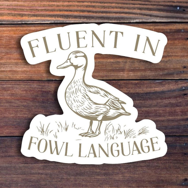 Fluent In Fowl Language Sticker Sticker Horse Impulse - Decorative Stickers
