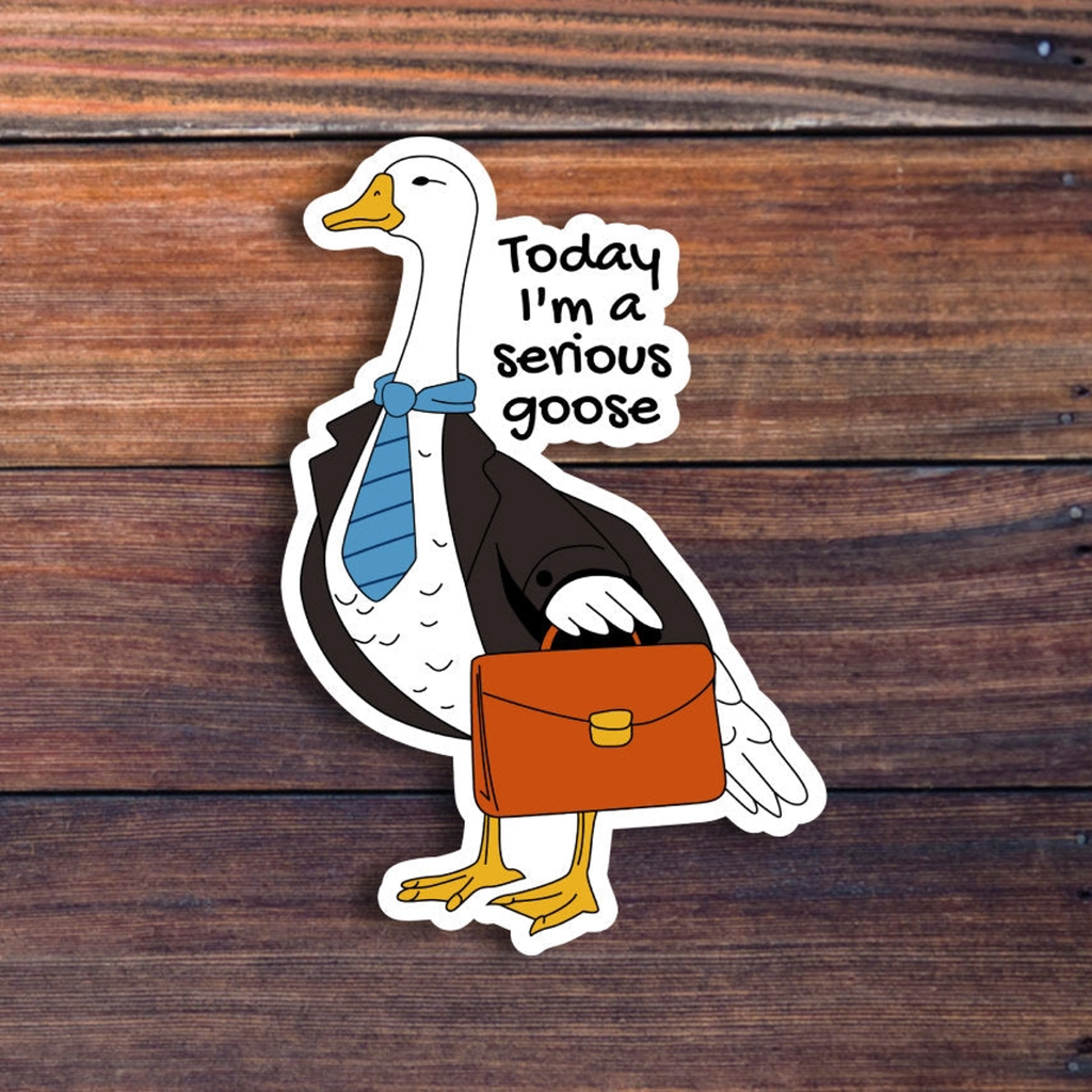 Serious Goose Sticker Sticker Horse Impulse - Decorative Stickers