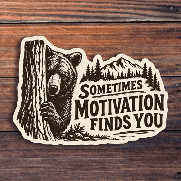 Sometimes Motivation Finds You Sticker Sticker Horse Impulse - Decorative Stickers
