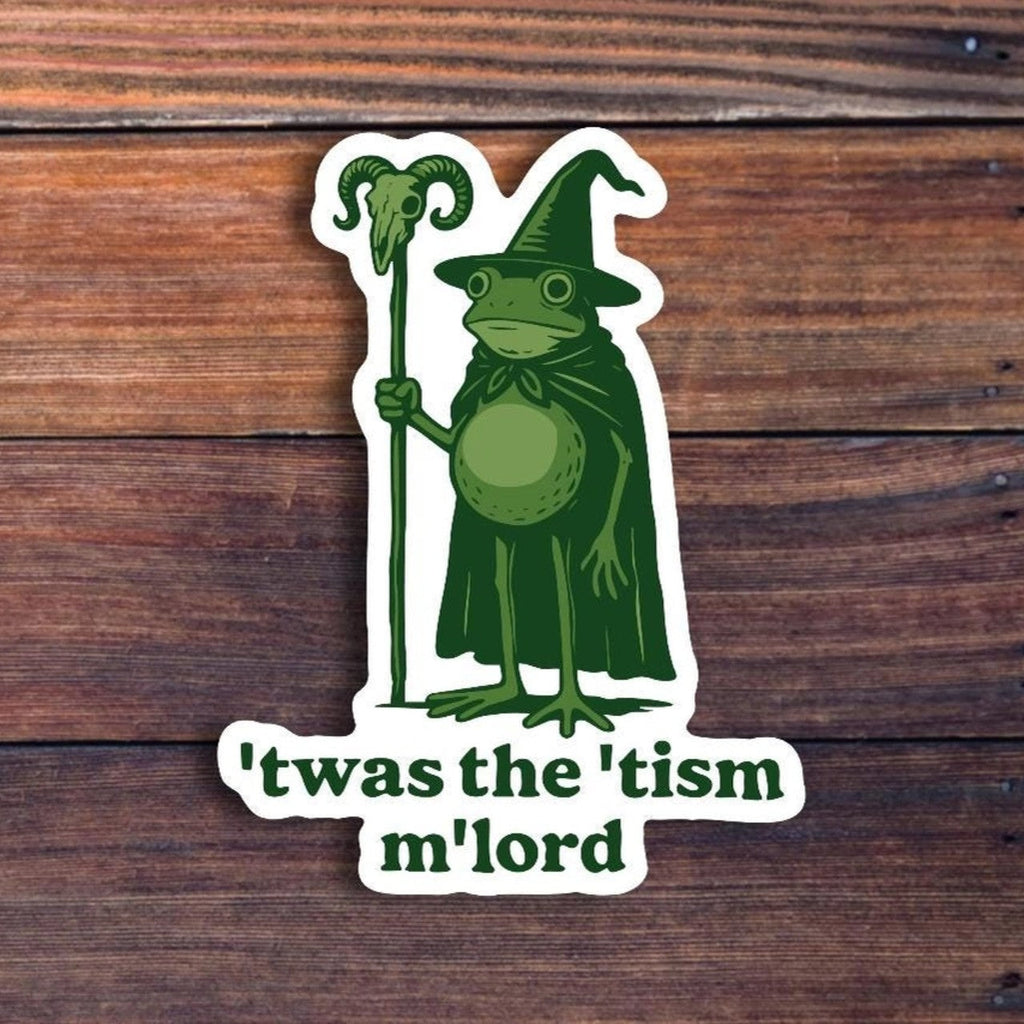 Twas The Tism Frog Wizard Sticker Sticker Horse Impulse - Decorative Stickers