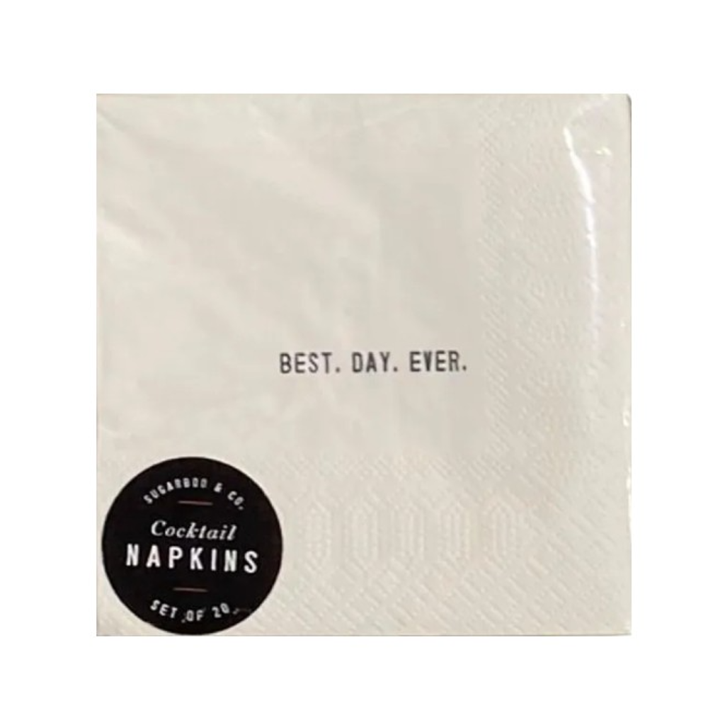 Best Day Ever Sugarboo Cocktail Napkins Sugarboo Designs Home - Barware - Cocktail Napkins