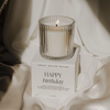 Happy Birthday Ribbed Glass Candle - 11oz. Sweet Water Decor Home - Candles