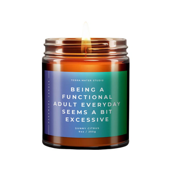 Functional Adult Candle - 9oz - Sunny Citrus Terra Mater Studio Home - Candles