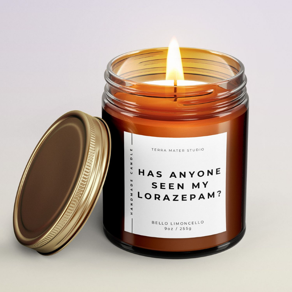 Lorazepam Candle - 9oz - Reading By The Fire Terra Mater Studio Home - Candles