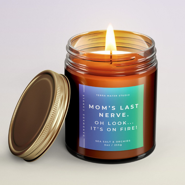 Mom's Last Nerve Candle - 9oz - Birthday Cake Terra Mater Studio Home - Candles