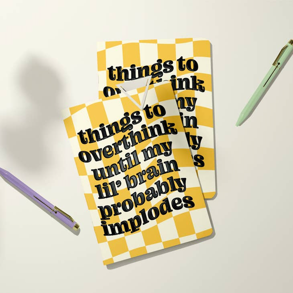 Overthink Lil' Brain Pocket Journal Mini Notebook That’s So Andrew Books - Blank Notebooks & Journals