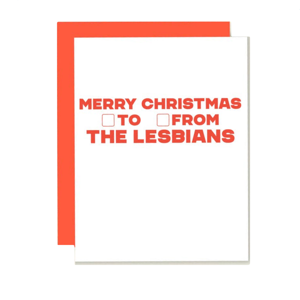 To/From The Lesbians Christmas Card That’s So Andrew Cards - Holiday - Christmas