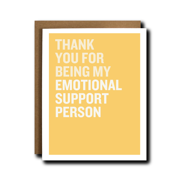 Emotional Support Person Blank Card The Card Bureau Cards - Any Occasion