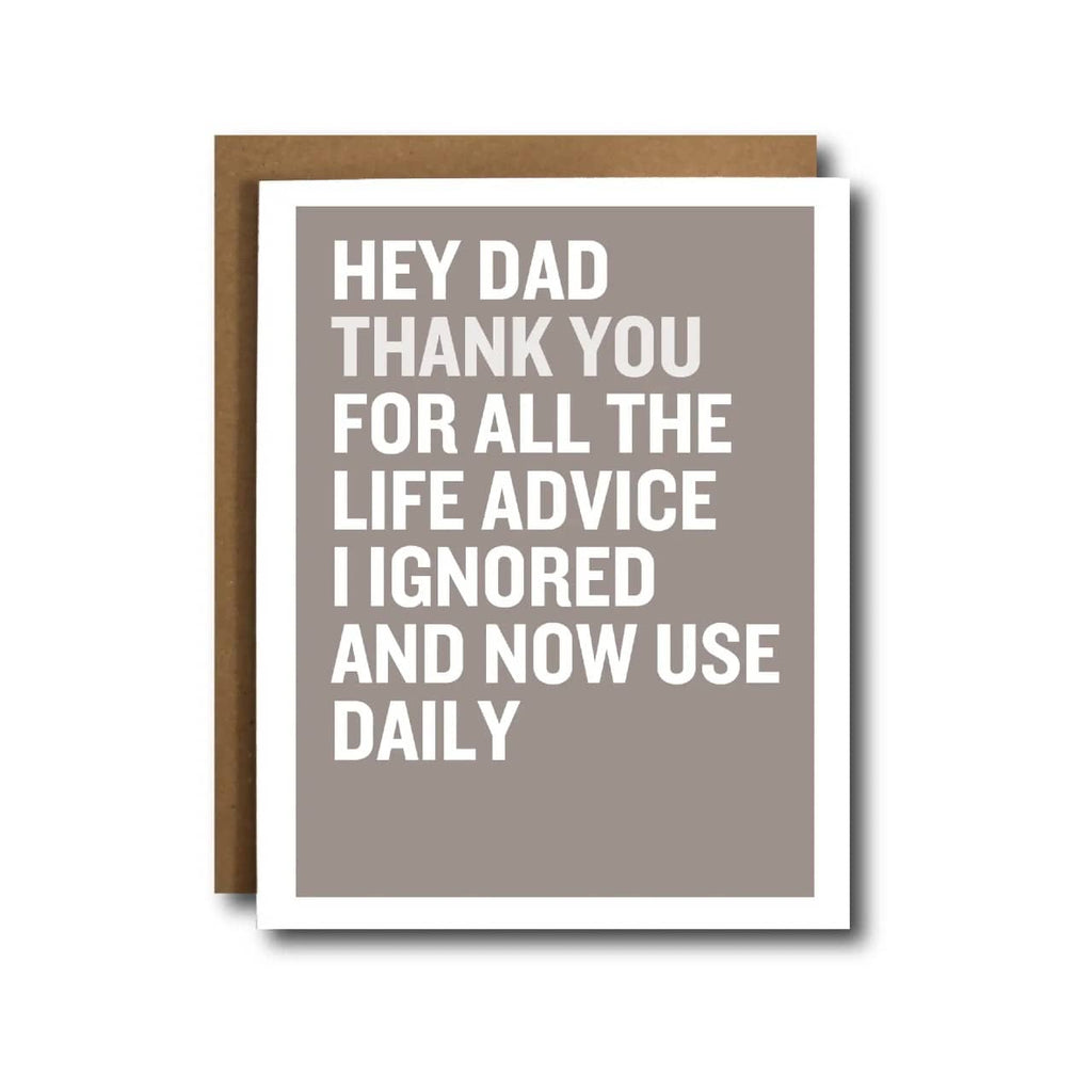 Dad Life Advice Father's Day Card The Card Bureau Cards - Holiday - Father's Day