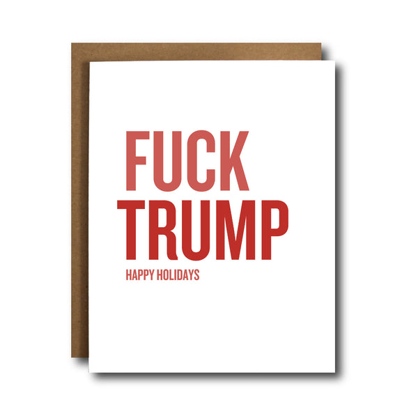 F*ck Trump Holiday Card The Card Bureau Cards - Holiday - Happy Holidays